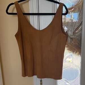 Brown Suede Tank Top - Women